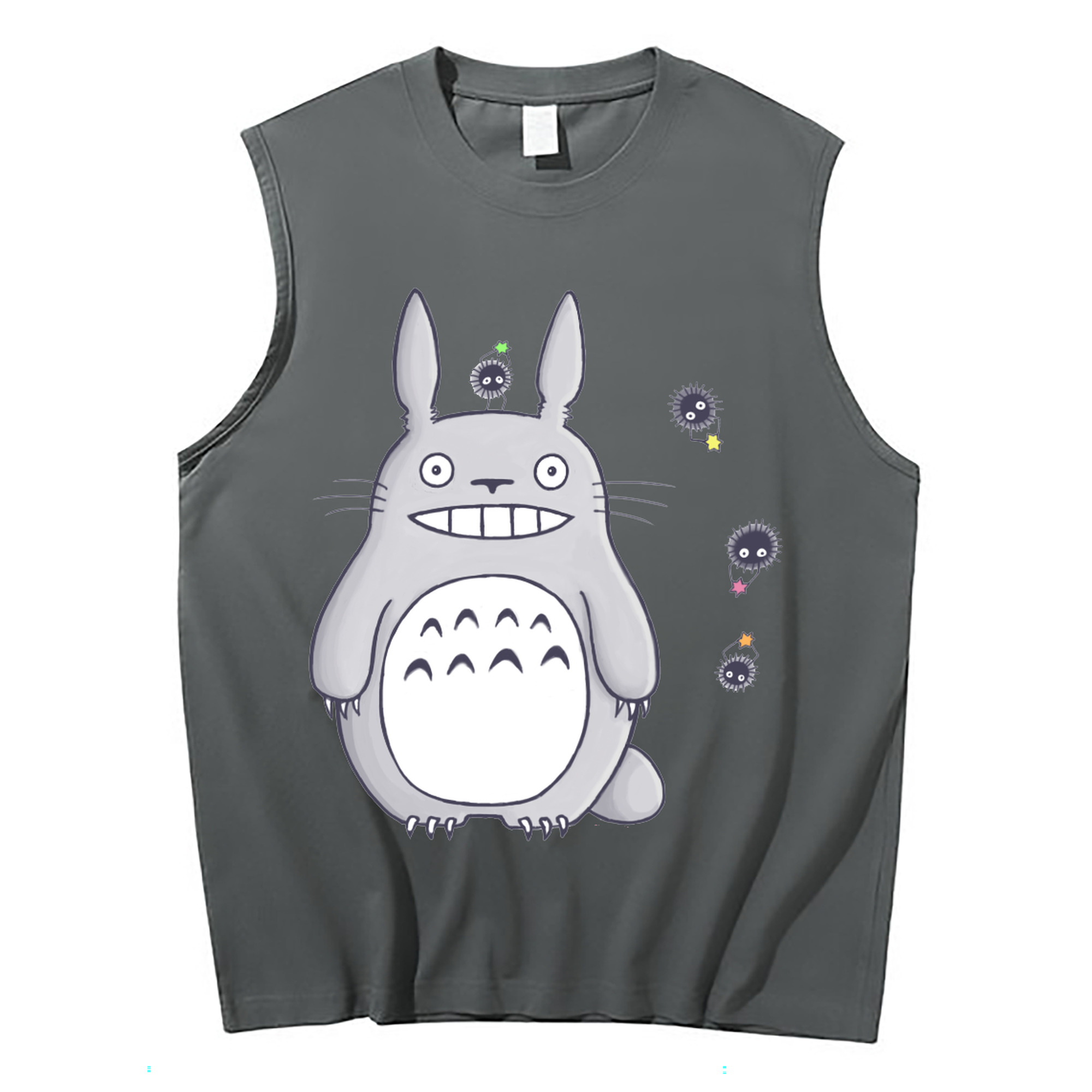 （画像用） となりのトトロ 草壁メイ 草壁サツキ My Neighbor Totoro Satsuki Kusakabe Mei Kusakabe コットン100％タンクトップ（フロントプリント）